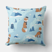 Frosty Winter Foxes クッション (正面)