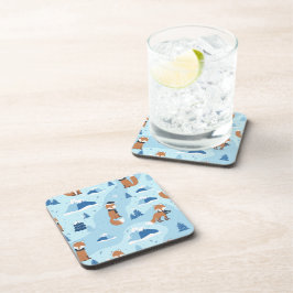 Frosty Winter Foxes コースター