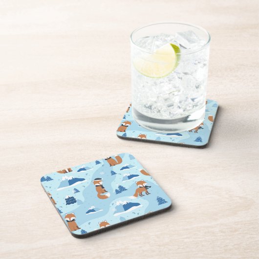 Frosty Winter Foxes コースター (右側)