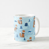 Frosty Winter Foxes コーヒーマグカップ (正面右)