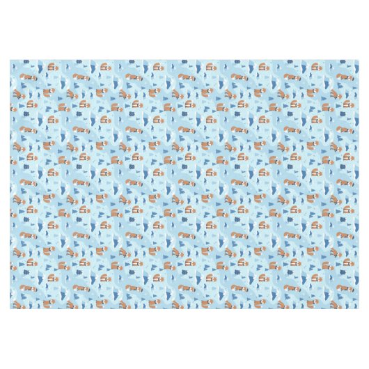 Frosty Winter Foxes テーブルクロス (正面(横))