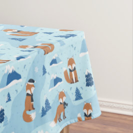 Frosty Winter Foxes テーブルクロス
