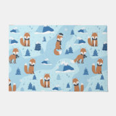 Frosty Winter Foxes ドアマット (正面)