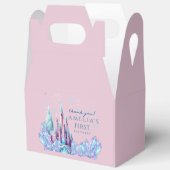 Frozen 1st Birthday Cartoon Castle First Birthday フェイバーボックス (見開き)