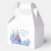 Frozen 1st Birthday Cartoon Castle First Birthday  フェイバーボックス (正面)