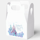 Frozen 1st Birthday Cartoon Castle First Birthday  フェイバーボックス (見開き)