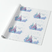 Frozen 1st Birthday Cartoon Castle First Birthday ラッピングペーパー (アンロールド)