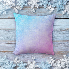 Frozen Blue to Purple Gradient Pillow クッション