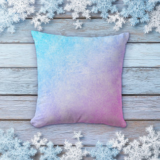 Frozen Blue to Purple Gradient Pillow クッション