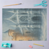 Frozen Cathedral Winter Gothic Fantasy Decoupage 薄葉紙 (クラフト)
