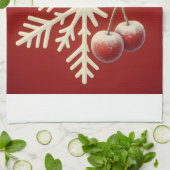 Frozen Cherry Snowflake – Winter Magic Design キッチンタオル (折り畳み)