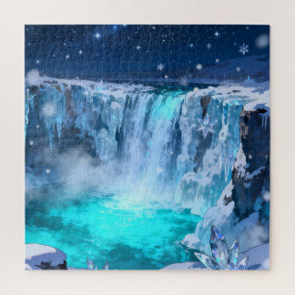 Frozen Crystal Falls Jigsaw Puzzle ジグソーパズル