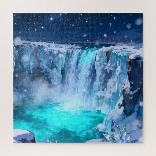 Frozen Crystal Falls Jigsaw Puzzle ジグソーパズル (縦)