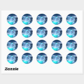 Frozen Crystal Falls Sticker Sheet ラウンドシール (シート)
