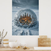 Frozen Dome Futuristic City ポスター (キッチン)