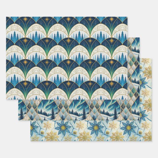 Frozen Elegance ラッピングペーパーシート (セット)