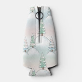 Frozen Forest Elegance Winter Tree Designs ボトルクーラー (裏面)