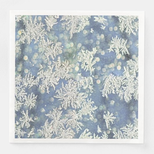 Frozen Frost Abstract Photography Blue/White (正面)