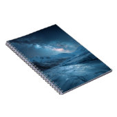 Frozen Galaxy Blue Starry Glacier Notebook ノートブック (右側)