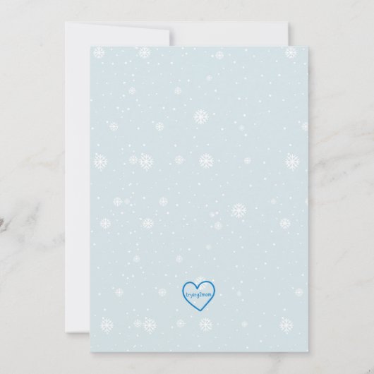 Frozen in Five Snowflake Birthday Invitation 招待状 (裏面)