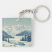 Frozen Lake McDonald Colorful Rocks Glacier キーホルダー (裏面)