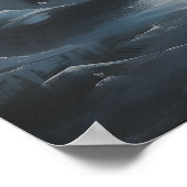 Frozen Lighthouse Winter Sea Art, Ocean Coastal ポスター (角)