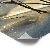 Frozen Marsh Ice Maine Winter Scenery ポスター (角)