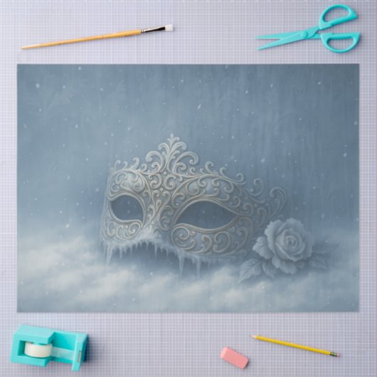 Frozen Masquerade Winter Gothic Decoupage Paper 薄葉紙 (クラフト)