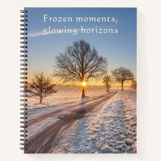 Frozen Moments Glowing Horizons 冬の情景 ノートブック (正面)