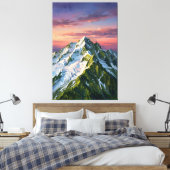 Frozen Mountain Nature Lover Canvas Wall Art キャンバスプリント (インサイチュ (寝室))