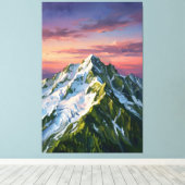 Frozen Mountain Nature Lover Canvas Wall Art キャンバスプリント (インサイチュ (ウッドフロア))