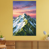 Frozen Mountain Nature Lover Canvas Wall Art キャンバスプリント (インサイチュ (リビング))