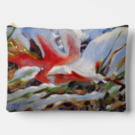 Frozen Oak Leaf Painting / Artist Larry Lerew アクセサリーポーチ