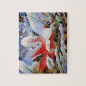 Frozen Oak Leaf Painting / Artist Larry Lerew ジグソーパズル (縦)