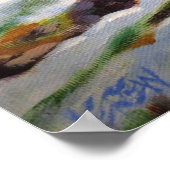 Frozen Oak Leaf Painting / Artist Larry Lerew ポスター (角)