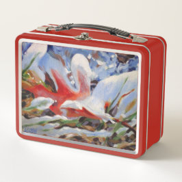 Frozen Oak Leaf Painting / Artist Larry Lerew メタルランチボックス