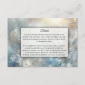 Frozen Petals in a Golden Winter Mist Wedding エンクロージャーカード (正面)