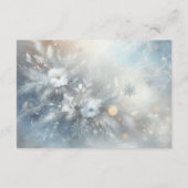Frozen Petals in a Golden Winter Mist Wedding エンクロージャーカード (裏面)