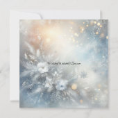 Frozen Petals in a Golden Winter Mist Wedding 招待状 (裏面)
