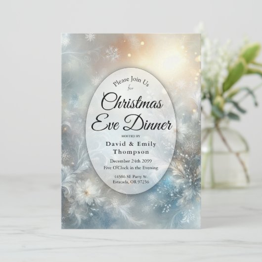 Frozen Petals in Winter Christmas Eve Dinner 招待状 (スタンド正面)