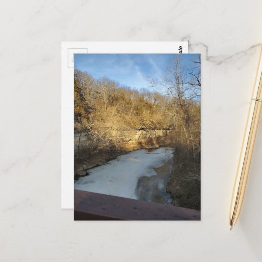 Frozen Stream in the Burlington Iowa  ポストカード (正面/裏面インサイチュ)