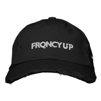 FRQNCY UP Black Hat 刺繍入りキャップ