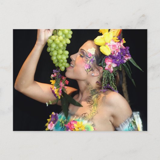 früchtchen, grapes, fruits, bodypainting, bodyart ポストカード (正面)