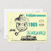 Fruhjahrsmesse 1965 Leipzig Werbedesign DDR ポストカード (正面/裏面)