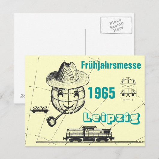 Fruhjahrsmesse 1965 Leipzig Werbedesign DDR ポストカード (正面/裏面)
