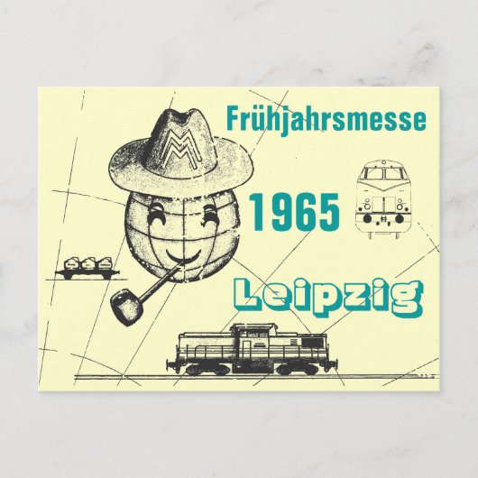 Fruhjahrsmesse 1965 Leipzig Werbedesign DDR ポストカード (正面)