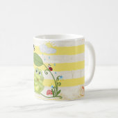 Frühling mit Frosch コーヒーマグカップ (正面右)