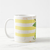 Frühling mit Frosch コーヒーマグカップ (左)