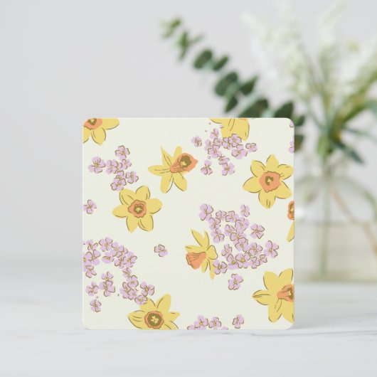 Frühlingsblumen Osterglocke シーズンカード (スタンド正面)