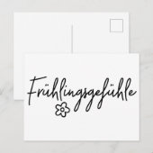 Frühlingsgefühleのドイツの単語、春の熱 シーズンポストカード (正面/裏面)